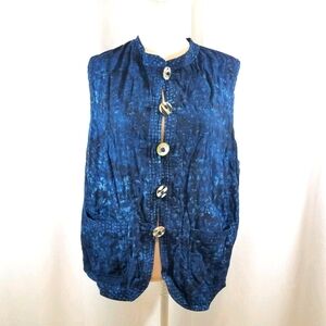 Hand Made Reversible Blue Vest